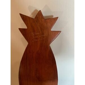 Signed Blair's Koa Wood Pineapple Cribbage Board Hawaii Carved Vintage